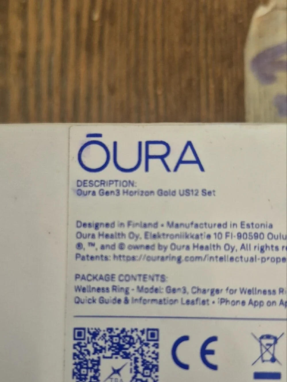 ŌURA Gen3 -Horizon Gold US 12—